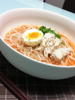 夏に!!ピリ辛味噌のぶっかけソーメン!!-レシピのメイン写真