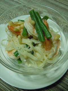 ばち素麺のサラダ仕立て-レシピのメイン写真