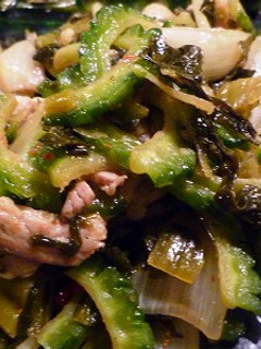 ゴーヤと高菜の食べるラー油炒め-レシピのメイン写真