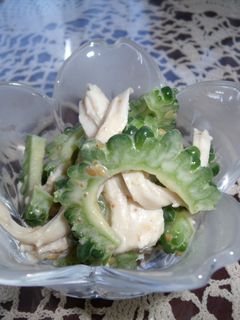 ゴーヤと鶏ささみのゴマドレあえ-レシピのメイン写真
