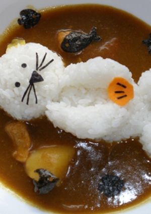 カレーの海で泳いでる　ラッコさん-レシピのメイン写真