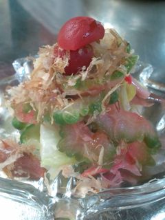 ゴーヤとカリカリ梅のおつけ物-レシピのメイン写真