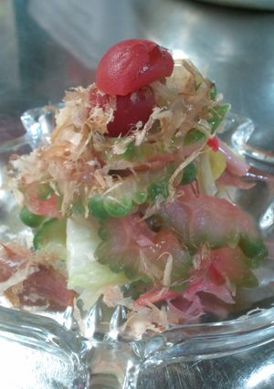 ゴーヤとカリカリ梅のおつけ物-レシピのメイン写真