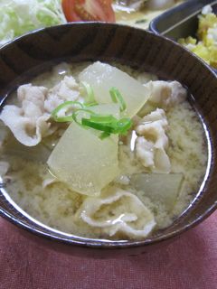 冬瓜の豚汁-レシピのメイン写真