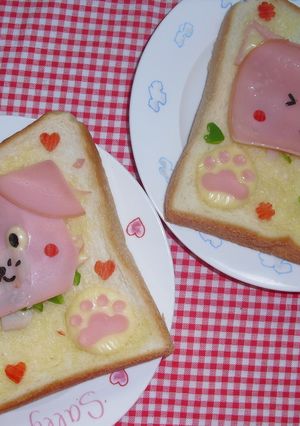 ワンニャン♪トースト♪-レシピのメイン写真