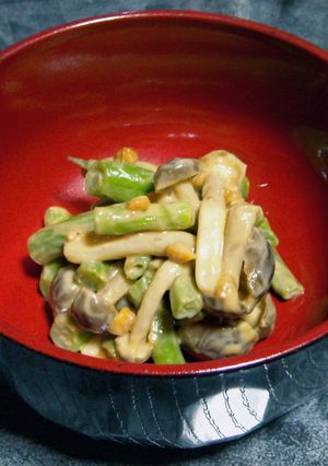 ちょこっとつまみ　いんげんとしめじ-レシピのメイン写真