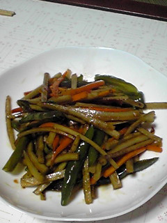豆板醤INキンピラ炒め-レシピのメイン写真