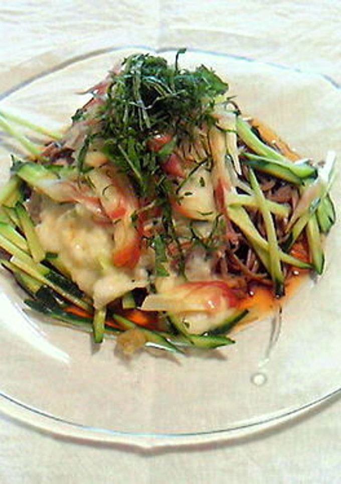 涼野菜のとろろ蕎麦-レシピのメイン写真