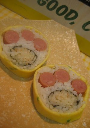 ワンちゃんのおててのスタンプ飾り巻き-レシピのメイン写真