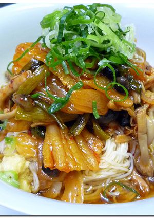 ♪食べラ～ 豚キムチ♪ のっけ そうめん-レシピのメイン写真