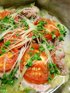 トマト入り♪白菜と豚肉の蒸し煮♪-レシピのメイン写真