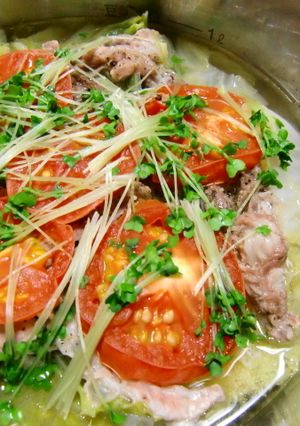 トマト入り♪白菜と豚肉の蒸し煮♪-レシピのメイン写真