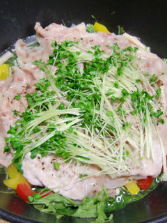 とっても簡単♪水菜と豚肉のじっくり煮♪-レシピのメイン写真