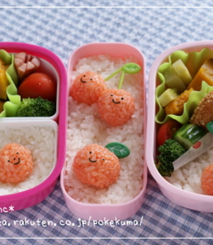 子供が喜ぶお弁当☆さくらんぼ&りんご-レシピのメイン写真