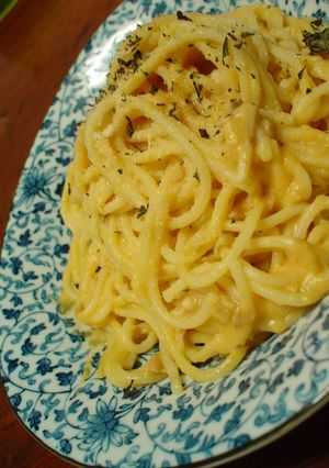 人参クリームスパゲッティ-レシピのメイン写真