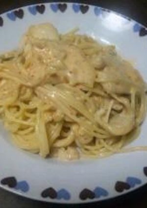 鶏キムチーズのオイマヨパスタ-レシピのメイン写真