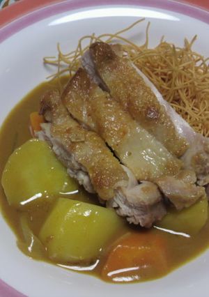 パリパリチキンのフライ麺カレー-レシピのメイン写真