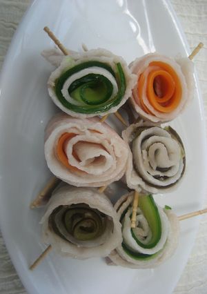 冷豚しゃぶしゃぶのくるくる野菜巻き☆-レシピのメイン写真