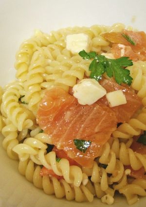 スモークサーモンの冷製パスタ♪-レシピのメイン写真