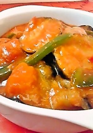 夏野菜！ナスとトマトのチーズ炒め！-レシピのメイン写真