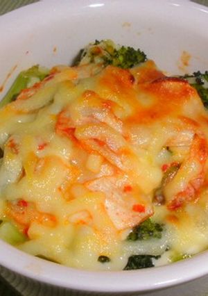 ブロッコリーのキムチチーズ焼き♪-レシピのメイン写真