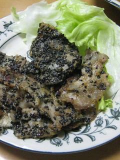 超簡単、豚肉の黒ごま衣焼き-レシピのメイン写真