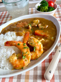 お昼はエビカレー♪-レシピのメイン写真