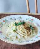 簡単茅乃舎クリームスープパスタ☆簡単昼食