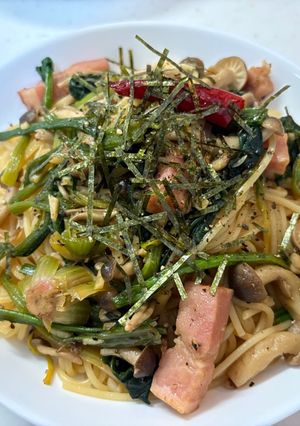 ピリ辛和風醤油パスタ-レシピのメイン写真