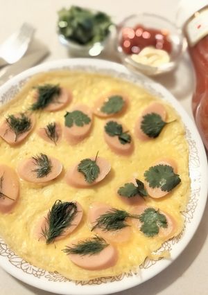 魚肉ソーセージのオープンオムレツ-レシピのメイン写真
