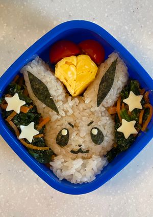 新1年生お弁当最終日♪イーブイ キャラ弁-レシピのメイン写真