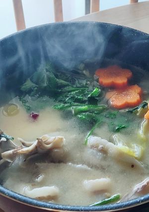 風邪予防にラーメン鍋☆鍋つゆ☆ダイエット-レシピのメイン写真