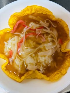 逆!天津飯 簡単でかわいい花型天津飯-レシピのメイン写真