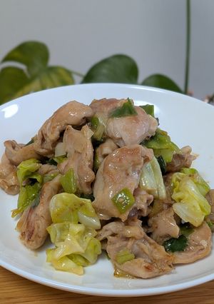 春キャベツと鶏ハラミの塩麹炒め-レシピのメイン写真