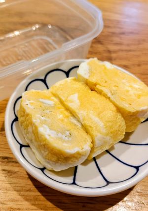 レンジ＆タッパーで！卵1個のお弁当卵焼き-レシピのメイン写真