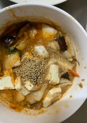 クリーミーピリ辛焼肉味豆腐入ナムル風炒煮-レシピのメイン写真