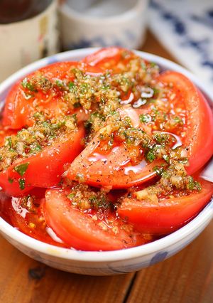 スパイシー和風よだれトマト😘🍅-レシピのメイン写真