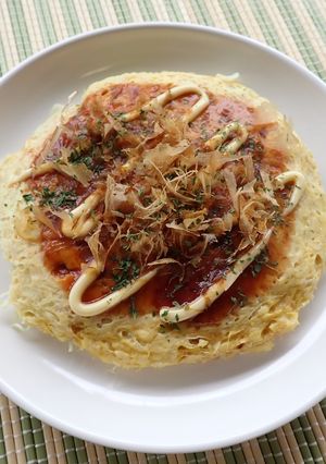 レンジでヘルシーお好み焼き-レシピのメイン写真