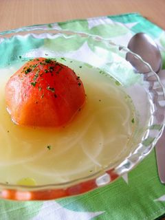まるごとトマトの冷製スープ-レシピのメイン写真