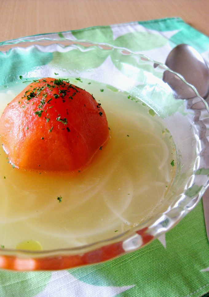 まるごとトマトの冷製スープ-レシピのメイン写真