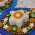 子供と作った、星カレー
