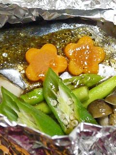 さわらと夏野菜のホイル焼き( ´ー`)ノ-レシピのメイン写真