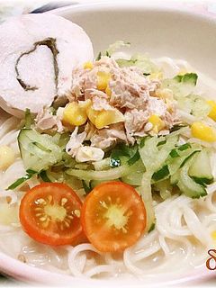 夏にぴったり!冷たい豆乳そうめん-レシピのメイン写真