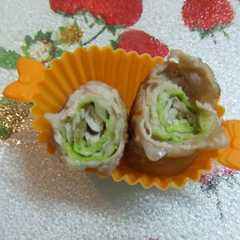รูปของ お弁当にも☆きゃべつと豚の細切れ巻き