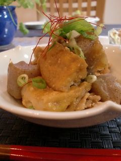 豚ばら肉とこんにゃくと厚揚げの味噌煮-レシピのメイン写真