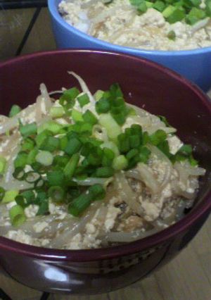 超節約丼♪豆腐ともやしだけご飯!-レシピのメイン写真