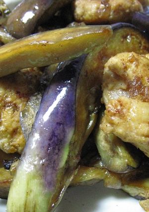 ナスと鳥つくねの炒め物-レシピのメイン写真