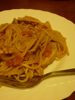 ニンニクとチキンのトマトソーススパゲティ-レシピのメイン写真