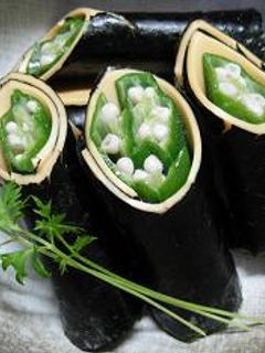オクラのチーズ海苔巻き-レシピのメイン写真