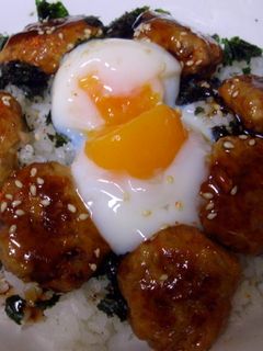 鶏ゴボウつくね丼-レシピのメイン写真